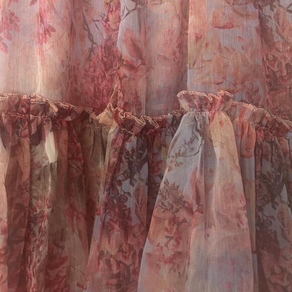 Beulah Style Floral Print Ruffle Tiered Long Sleeve Dress Size Large NWT - Picture 7 of 15